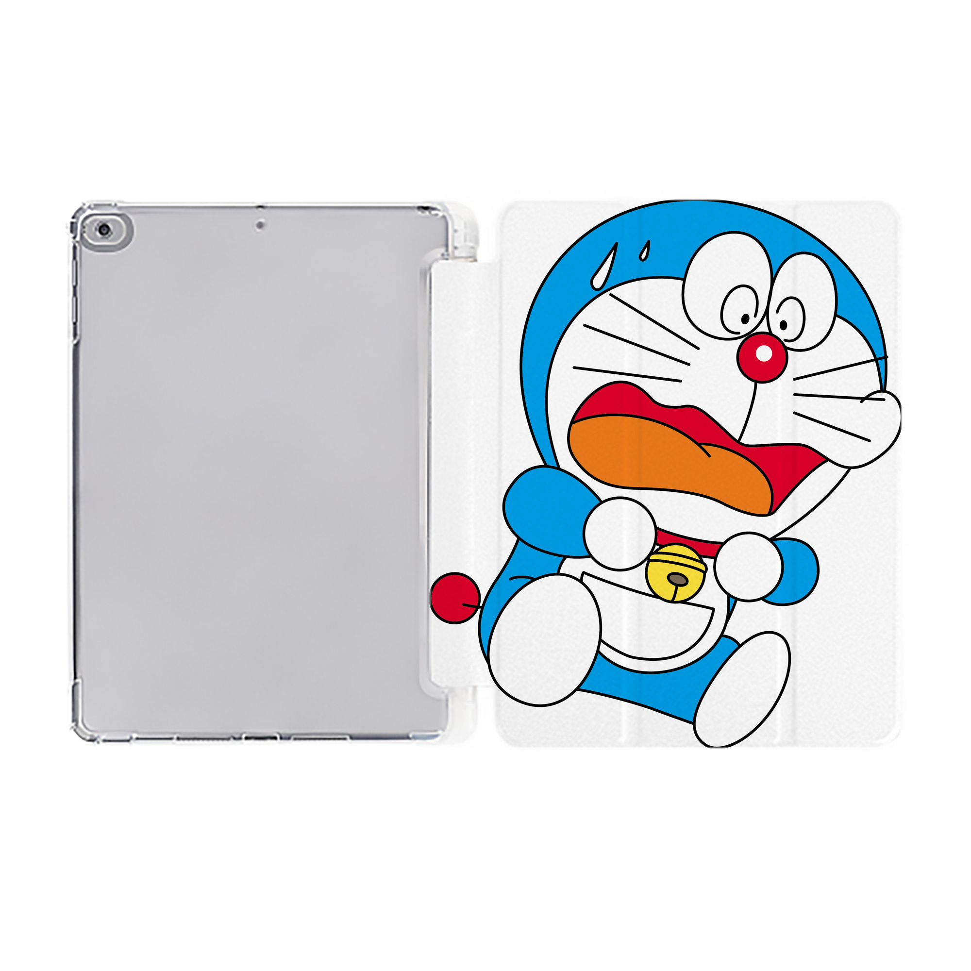 （画像用） ドラえもん Doraemon IPad ケース ペン収納付き 三つ折りスタンド PUレザー×シリコン 対応機種9.5/10.5/10.9インチ